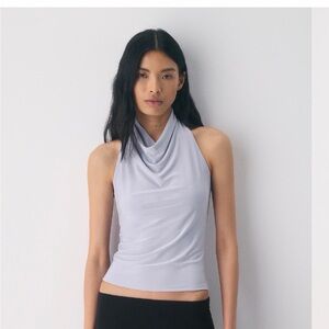 Aritzia Light Purple Cowl Neck Tank Top